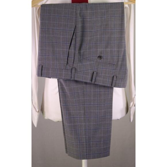 Brooks Brothers Regent BrooksCool Gray/Blue Windowpane 2-Btn Wool Suit 41R - Picture 12 of 12